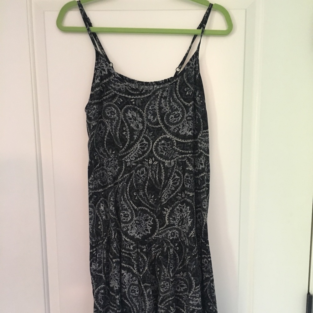BLUE, GREY, AND BLACK SWING DRESS